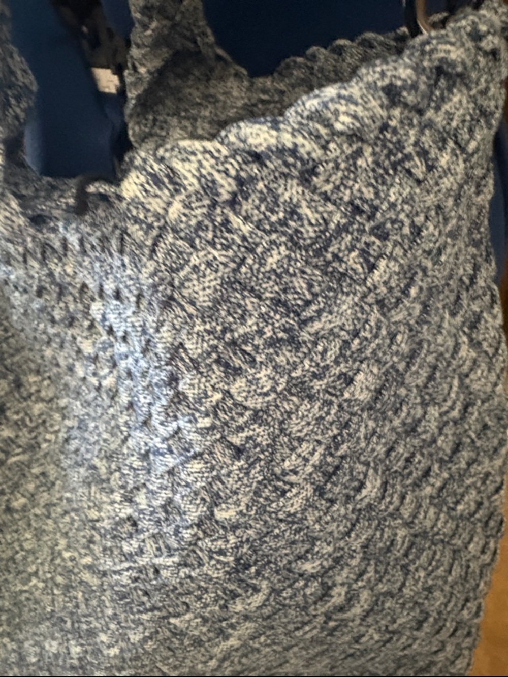 New Listing NWT Sol & Solene ‘Sky’s the Limit’ Woven Denim Tote Bag. - Picture 4 of 8